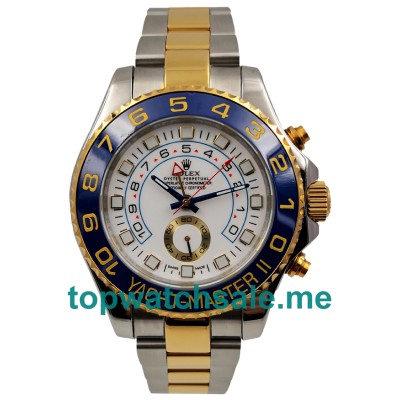 UK Rolex Yacht-Master II 116681 Replica Watches With White Dials For Men + Topreplicawatches.me