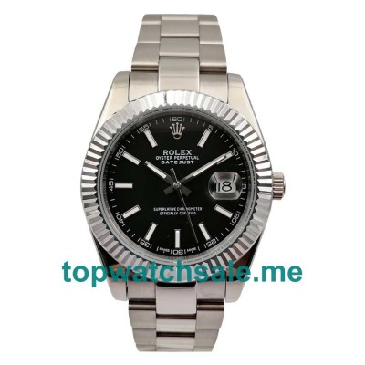 UK Rolex Datejust II 116334 Replica Watches With Black Dials For Men + Topreplicawatches.me