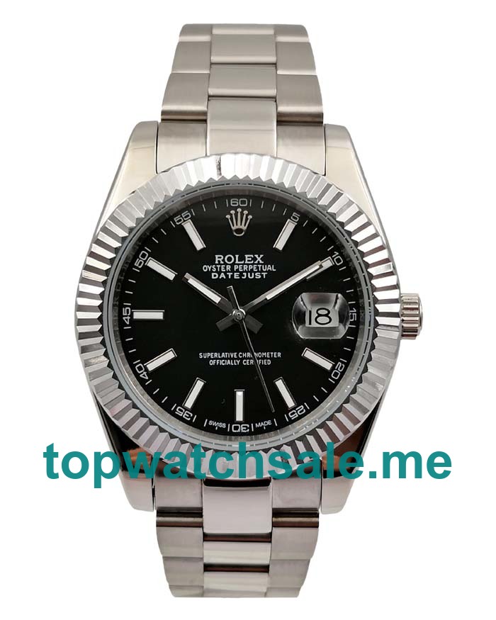 UK Rolex Datejust II 116334 Replica Watches With Black Dials For Men + Topreplicawatches.me