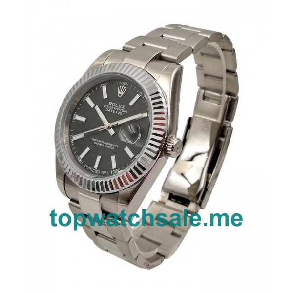 UK Rolex Datejust II 116334 Replica Watches With Black Dials For Men + Topreplicawatches.me